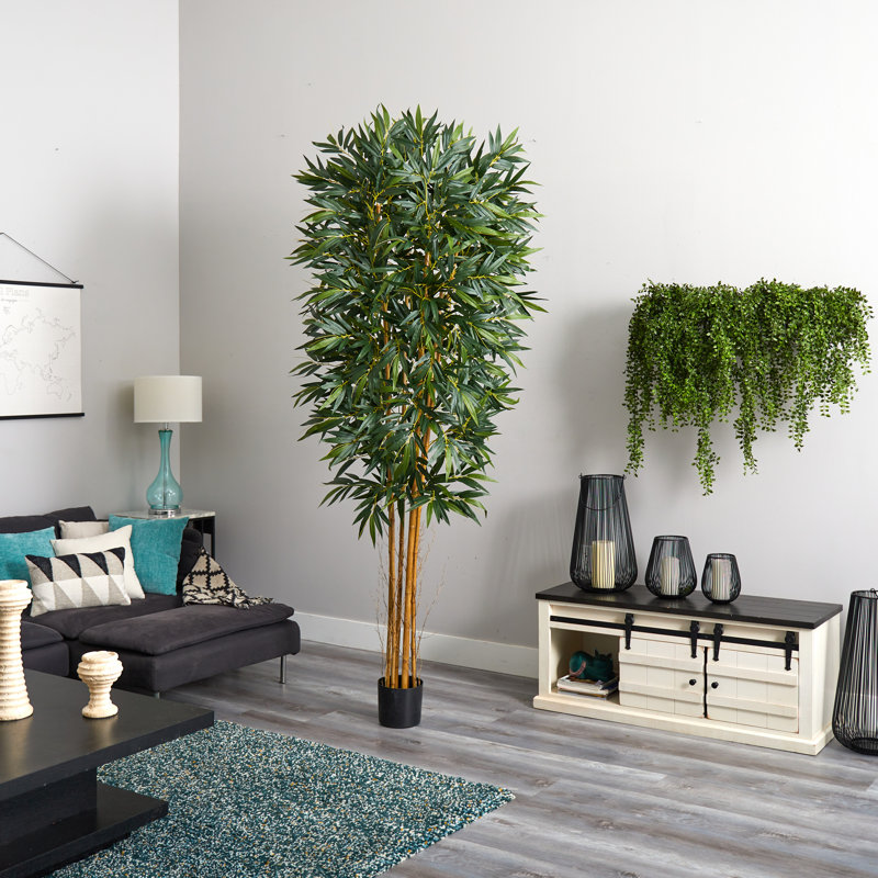 Arbre de bambou artificiel en pot, H 96 po x l 40 po x P 40 po