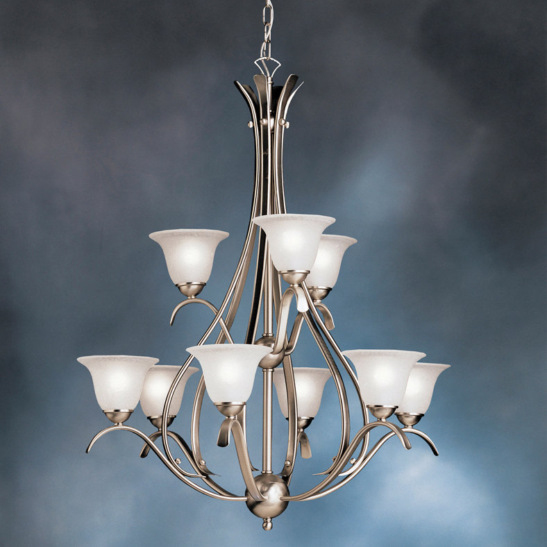 Dover 9 - Light Shaded Tiered Chandelier Kichler Lighting