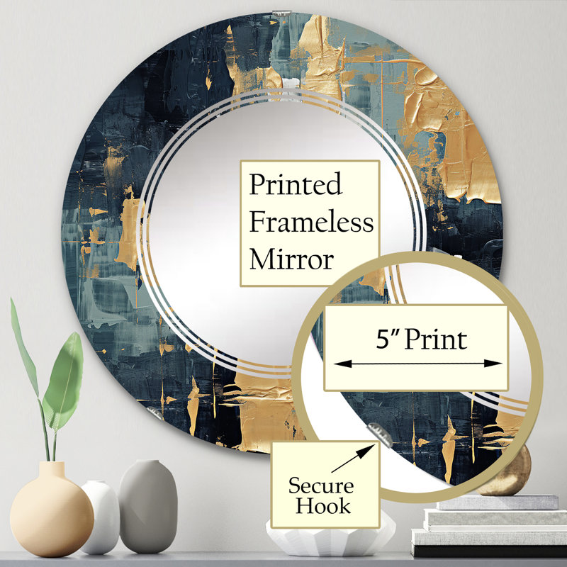 Miroir mural rond Caxton, 24 po x 24 po