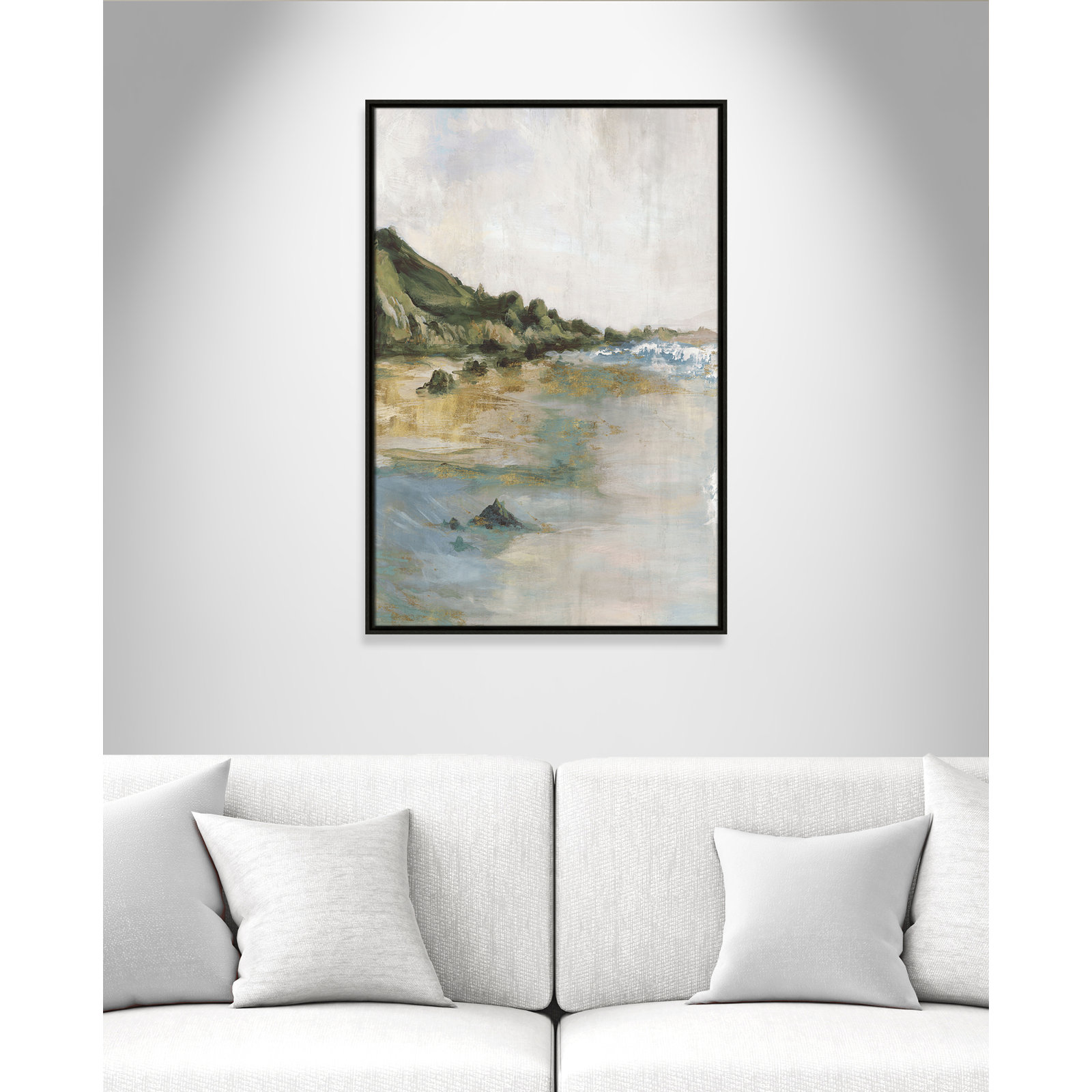 Cordoba "Tide's Edge" Print, 37.5" H x 25.5" W, Espresso