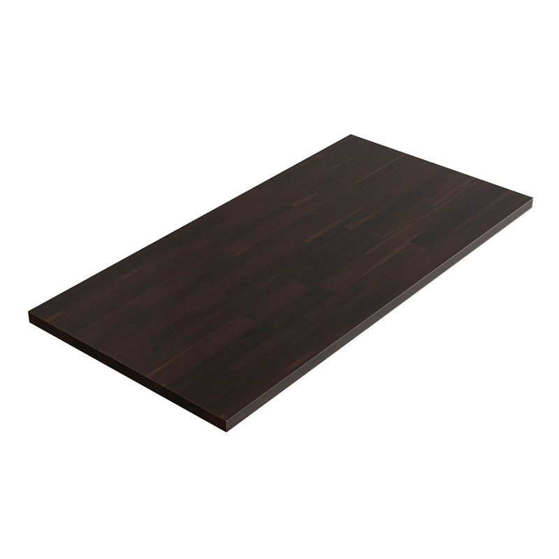 Plateau de table en bois d'acacia massif Husse, H 1 po x l 28 po x P 55 po, Bois espresso