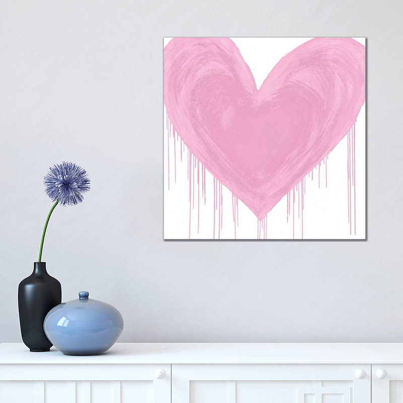 Big Hearted Pink by Lindsay Rodgers - Wrapped Canvas Gallery-Wrapped Canvas Giclée, 45.72 cm H x 45.72 cm W