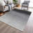 Machine Washable Indoor/Outdoor Xhevrie Silver Rug-4953938
