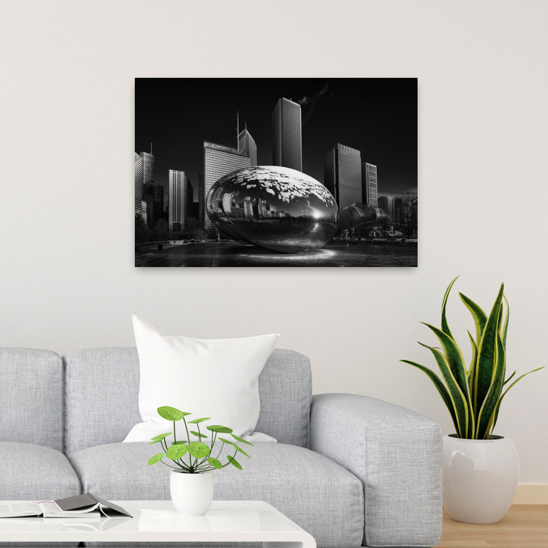 Millenium Abstract Contemporary Architecture City Wall Art by Helena GARCIA HUERTAS - Wrapped Canvas Print