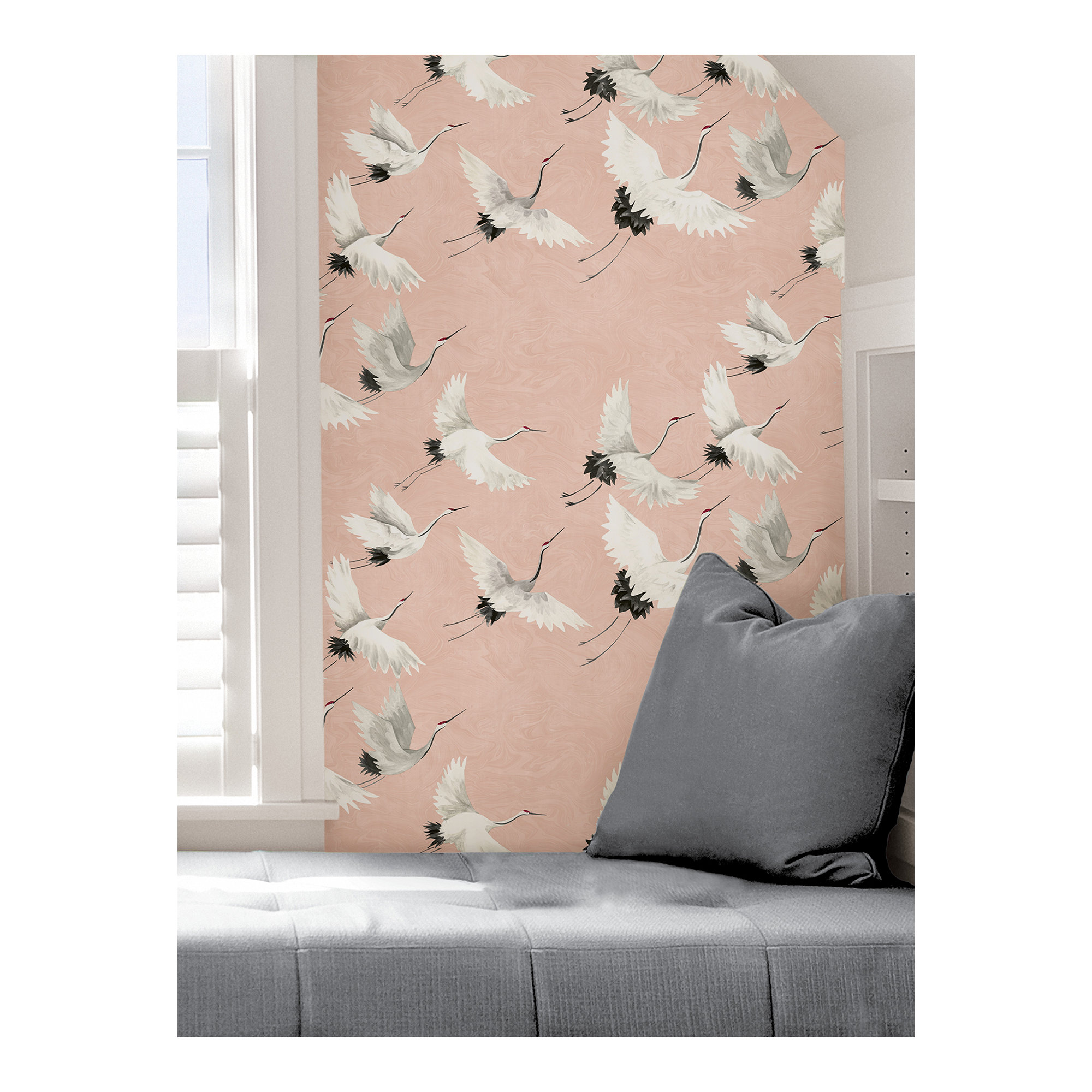 Brynn Modern Peel & Stick Wallpaper, Pink