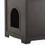 Enceinte de litière, meuble de litière pour chat avec prise dissimulée, 2 portes, table de rangement pour chat, table d'appoint pour chat, grand bac à litière en bois inclus, Esspresso-1231301896