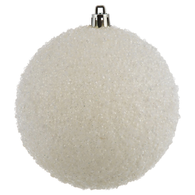 Ornement boule perlée, Blanc, H 44 po x l 4 po x P 0,59 po