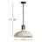 Gwenelle 1 - Light Dark Pewter/Natural Single Pendant
