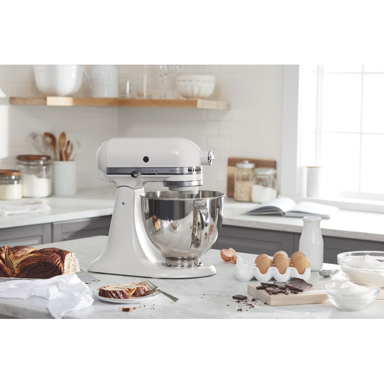 VALUE BUNDLE Artisan® Series Tilt-Head Stand Mixer with White Mermaid Lace  Bowl and Pastry Beater