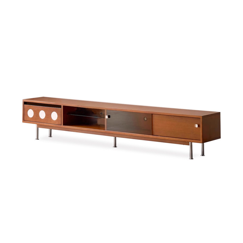 Meuble télé en bois massif et manufacturé, H 15,59 po x L 12,60 po x l 70,87 po