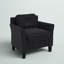 Fauteuil Lourdez de 86 cm de large, rembourré, avec accoudoirs incurvés et dossier capitonné-1785557208