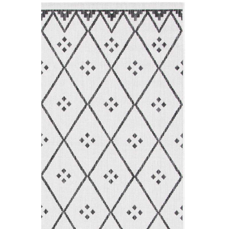 Tapis intérieur / extérieur ivoire Maebel, Carré 6 pi 7 po