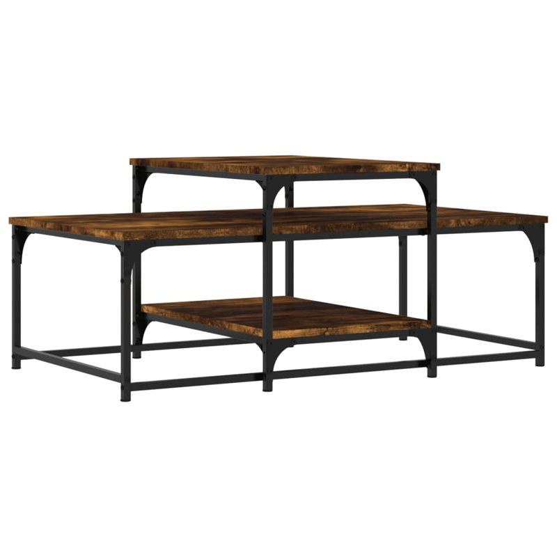 Austintown Frame Coffee Table with Storage, Smoked Oak