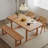 Log-style rectangular solid wood dining table-711584973