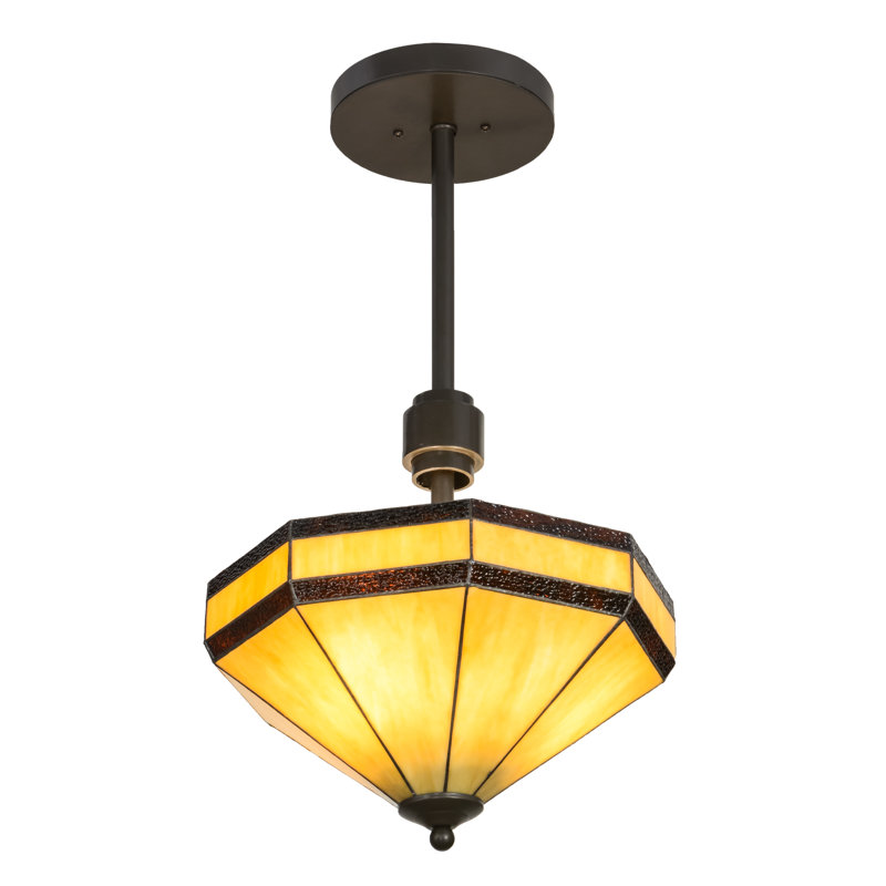 Plafonnier semi-encastré 14 po à cuve unique 3 lumières