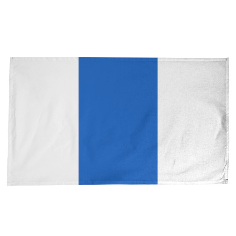 Mélange de coton rayé Nappe, Kansas, blanc / bleu / blanc