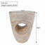 Table d'appoint 14,5 po en oxyde de magnésium minimaliste moderne avec un design sculptural creux, durable et léger, parfait pour une utilisation intérieure ou extérieure
