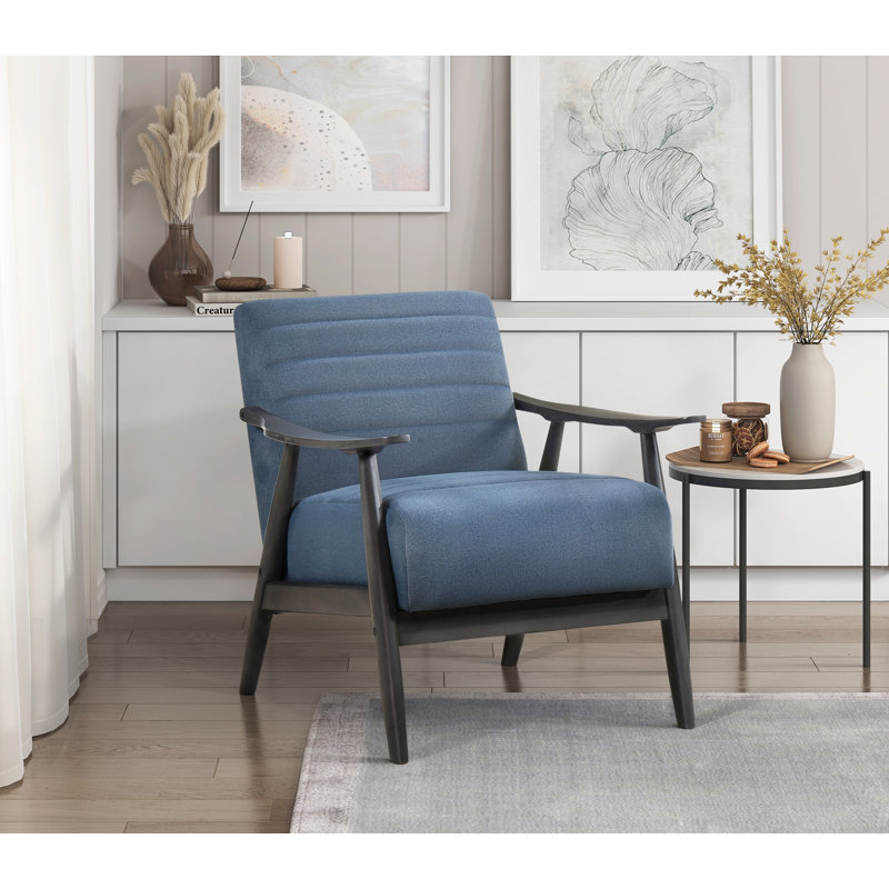 Fauteuil d'appoint de style décontracté en velours 1pc, Bleu