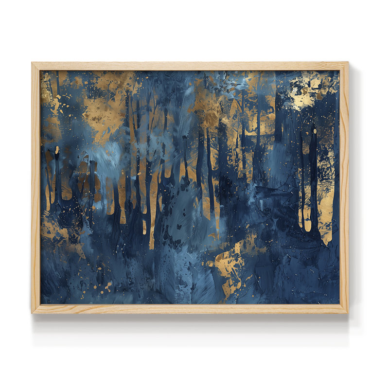 Abstract Series-CLXXVII -Framed Print - Restickable, Natural, 11" H x 14" W