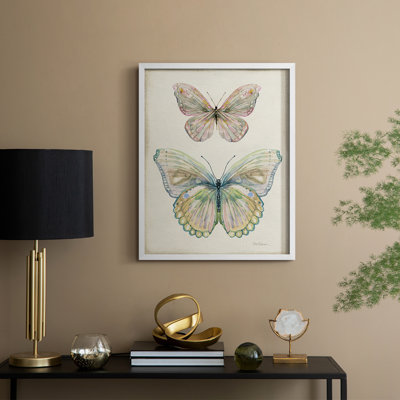Botanical Butterfly I Framed Print - Solid Wood