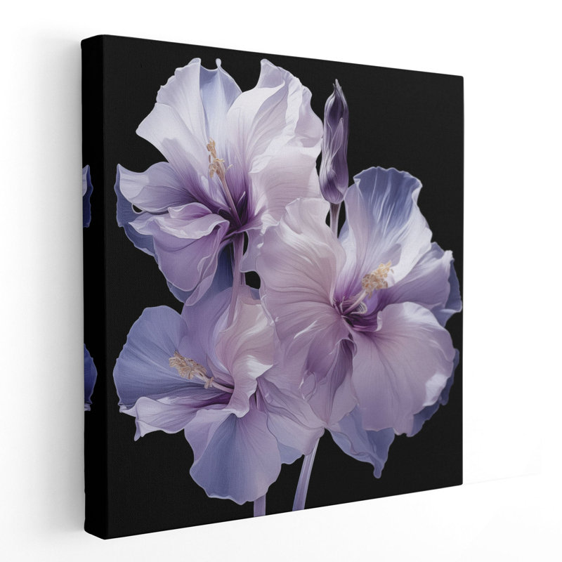 " Graceful Purple Petalscape 2 ", Paper, 12" H x 12" W x 1.25" D