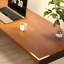 Bureau rectangulaire en bois massif brun noisette-108954486-108954487