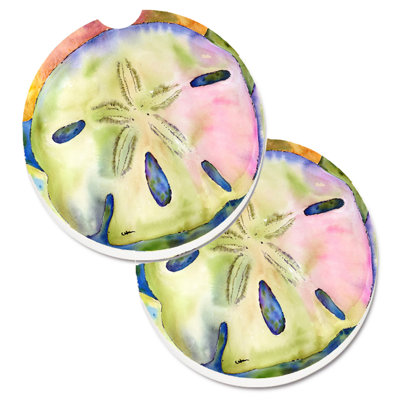 Ceramic Round 2 Piece Car Coaster Set