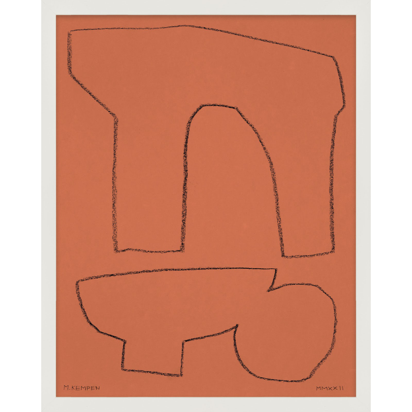 Earth 1 by Michael Kempen, 16" W x 20" H, White Framed