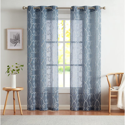 Niyaz Semi Sheer Curtain Pair