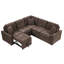 Canapé-lit escamotable en forme de L 82,6 po avec roulettes, ports USB, prises de courant pour le salon-1175494887