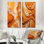 Caramel crème liquide Desser - ensemble de 2 décorations murales de desserts