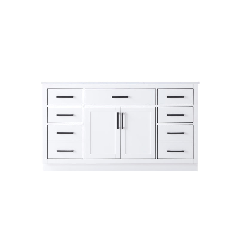Ahner 60 inch Single Bathroom Vanity, White