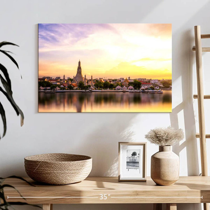 Nicci Sunset At Arun Temple, 16" H x 24" W