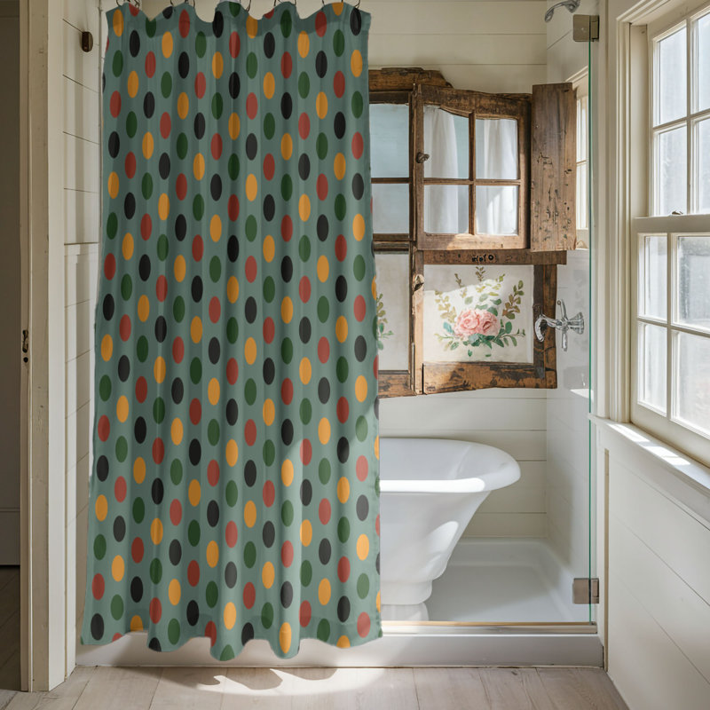 Cosy Citrus - Rideau de douche Premium, H 74 po x l 71 po, Vert