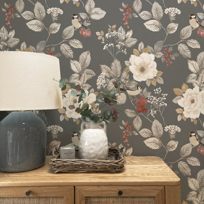 Papier peint floral Bramble