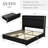 LED Bed Frame with Galaxy Projector, Charging Station, 52" Tufted Upholstered Headboard & 2 Drawers-583085865-583085866