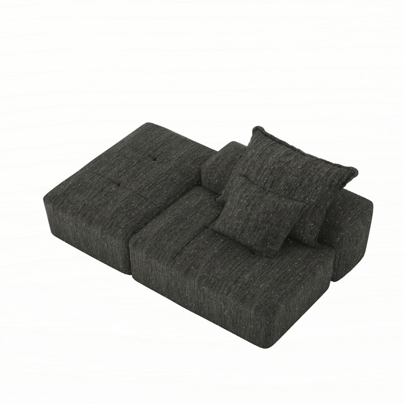 Canapé modulaire surdimensionné Modern, Noir