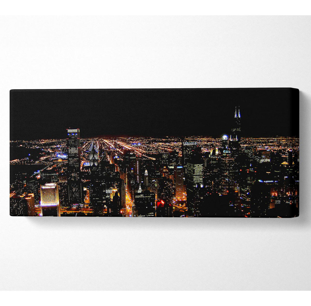 Nyc Night Lights - Kunstdrucke auf Leinwand - Wrapped Canvas