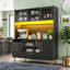 LED Display Black Storage Cabinet