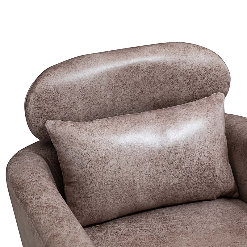 Fauteuil Janel, Suède bronzé taupe