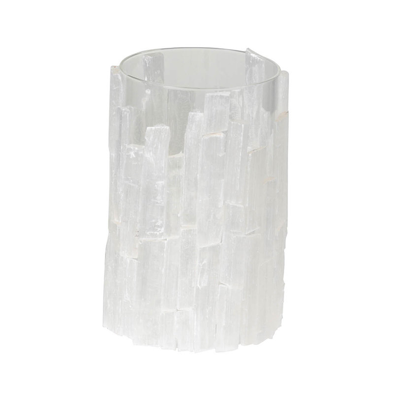 Elegant Crystal-Look Glass Hanging Lantern, 8" H x 5" W