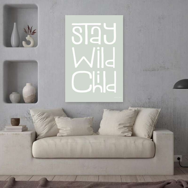 «Stay Wild Child», art contemporain abstrait, H 36 po x l 24 po