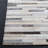 Sechrist Hand Woven Leather/Felted Cloth Abstract Rug in Gray/Ivory-1468576305