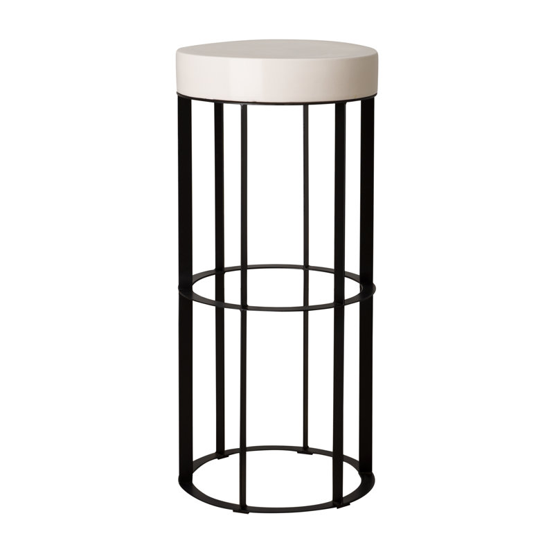 Tabouret de bar Luker, 33", Noir / blanc