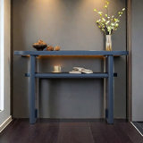 Elegant Minimalist Console Table With Rounded Edges And Sturdy Shelf Design For Entryway, Living Room