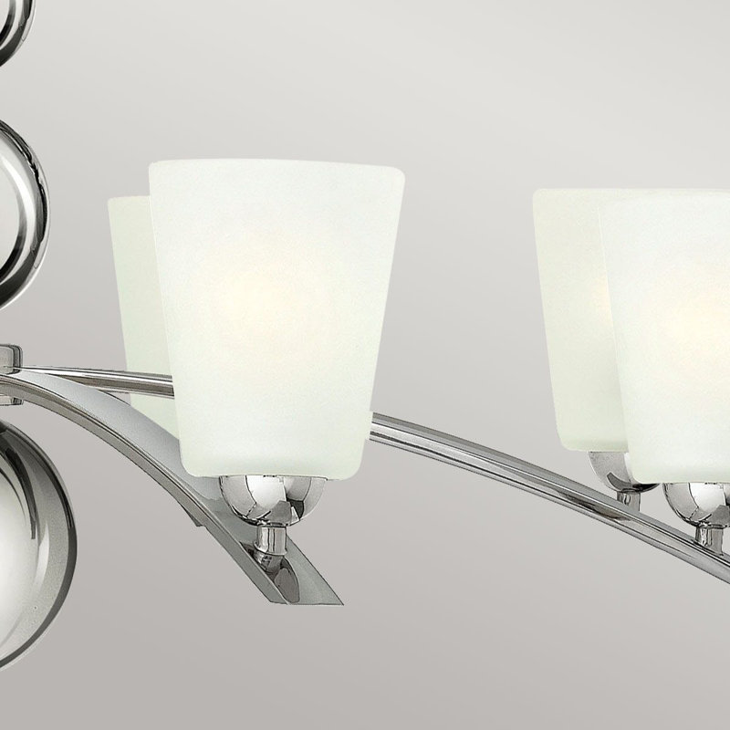Vancleave 8 - Light Shaded Chandelier, Polished Nickel