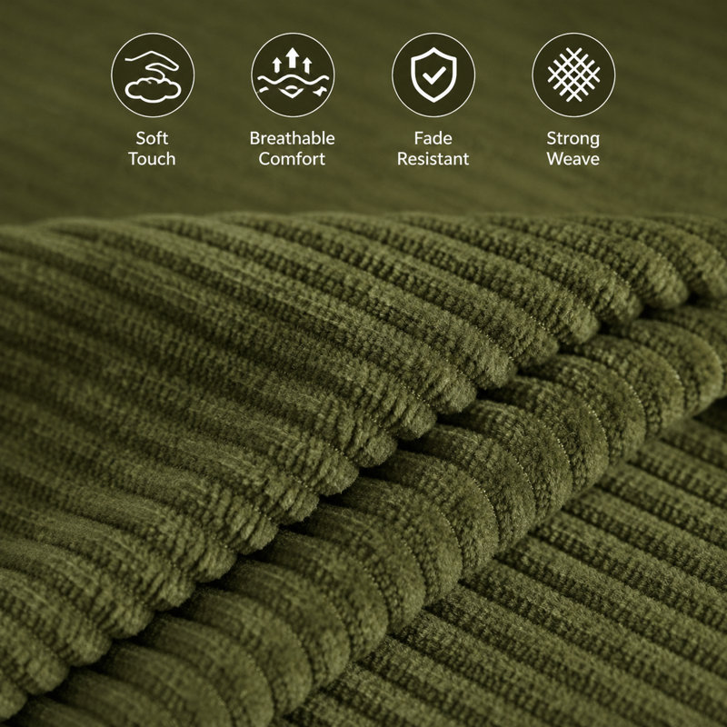 Canapé-lit Boneless, Green Corduroy
