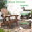 Folding Adirondack Chair With Cup Holder,HDPE Outdoor Chair With Comfort Ergonomic Seat For Patios,Lawn,Garden, Backyard Use-125353059