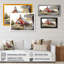 Monochome jaune et gris Farm V - Barn Farm Ranch, impressions sur toile-1591327120-1591327123