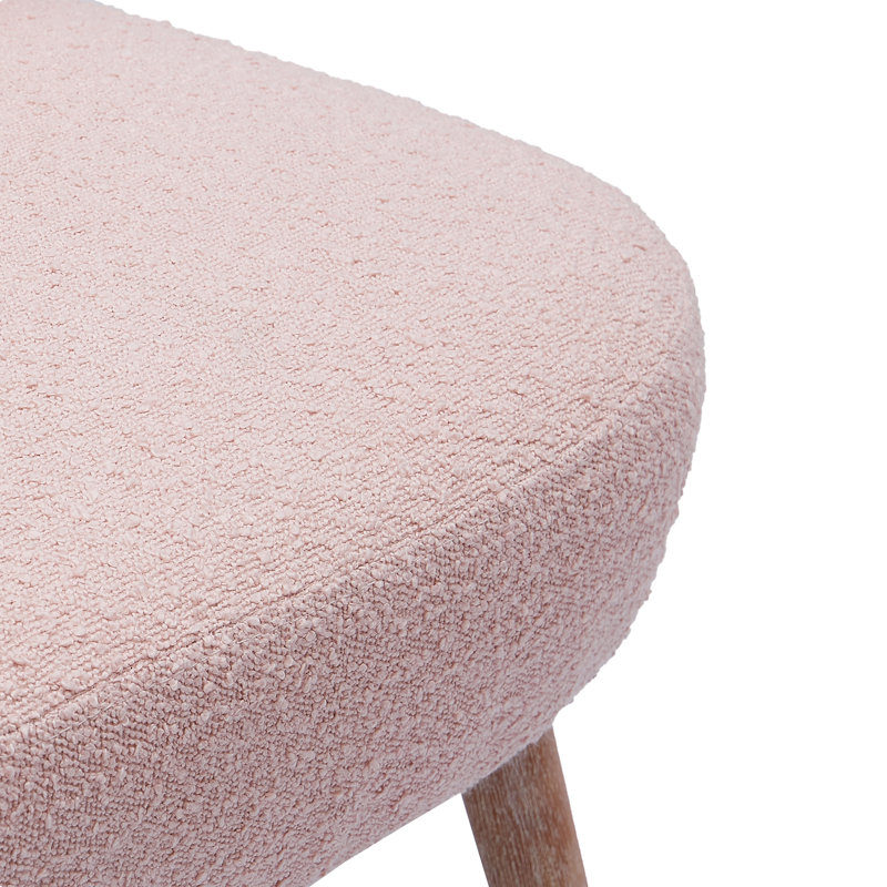 Fauteuil de chambre rembourré Breann, Mélange de polyester Dusty Peach